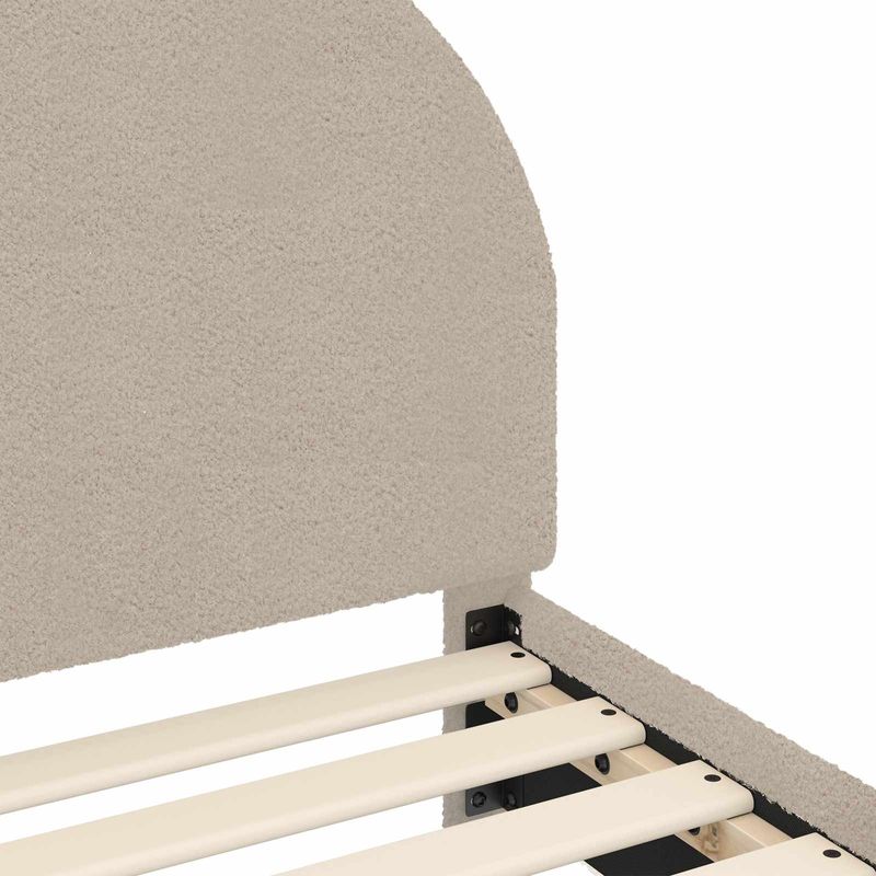 Casa si Gradina - Mobilier - Paturi si accesorii - Paturi - Cadru de pat pentru copii cu spatar Gri deschis 80 x 160 cm - Infinity.ro