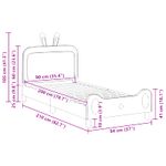 Casa si Gradina - Mobilier - Paturi si accesorii - Paturi - Cadru de pat pentru copii cu spatar Gri deschis 90 x 200 cm PU - Infinity.ro