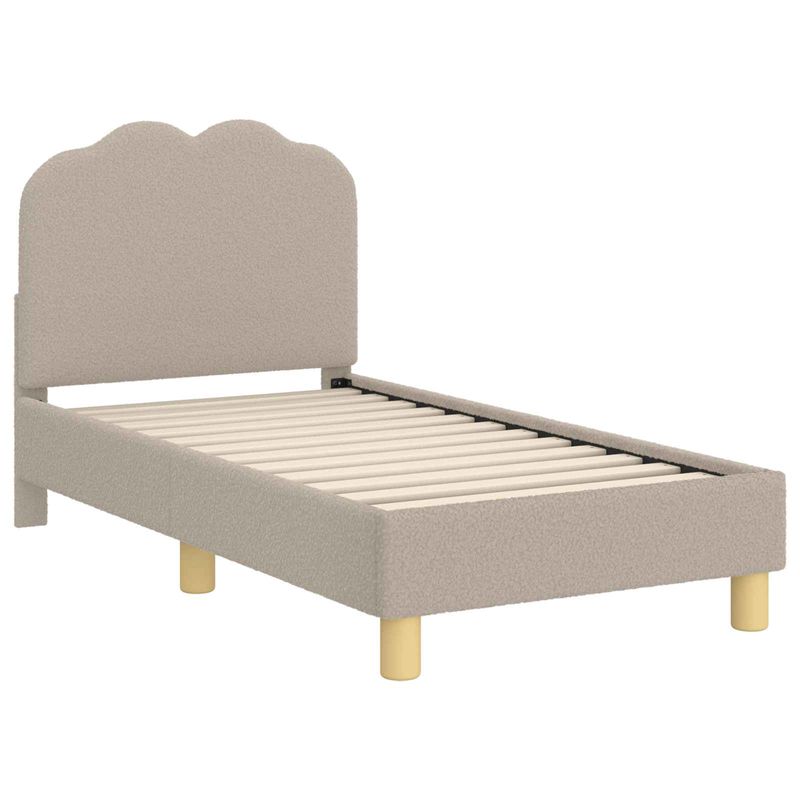 Casa si Gradina - Mobilier - Paturi si accesorii - Paturi - Cadru de pat pentru copii cu spatar Gri deschis 70 x 140 cm - Infinity.ro