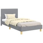 Casa si Gradina - Mobilier - Paturi si accesorii - Paturi - Cadru de pat pentru copii cu spatar Gri deschis 90 x 190 cm - Infinity.ro
