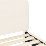 Casa si Gradina - Mobilier - Paturi si accesorii - Paturi - Cadru de pat pentru copii cu spatar Crem 80 x 200 cm - Infinity.ro