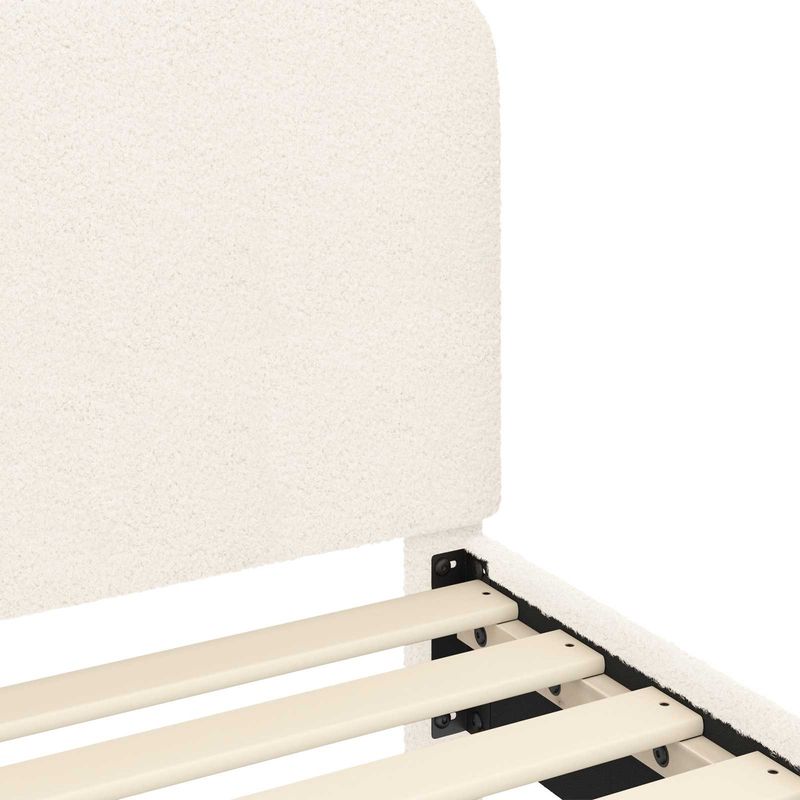 Casa si Gradina - Mobilier - Paturi si accesorii - Paturi - Cadru de pat pentru copii cu spatar Crem 80 x 200 cm - Infinity.ro