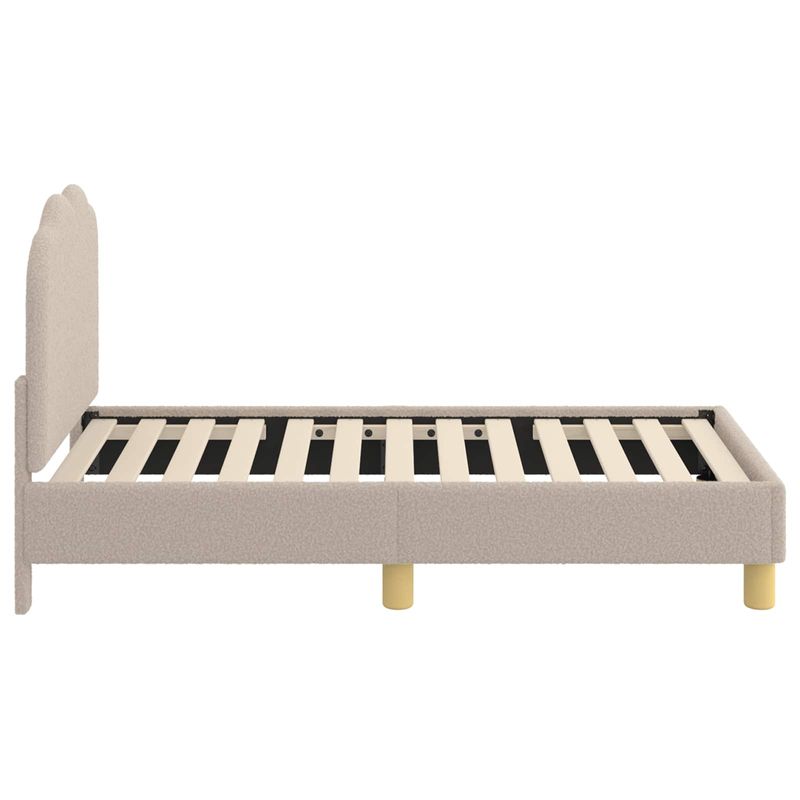 Casa si Gradina - Mobilier - Paturi si accesorii - Paturi - Cadru de pat pentru copii cu spatar Gri deschis 70 x 140 cm - Infinity.ro