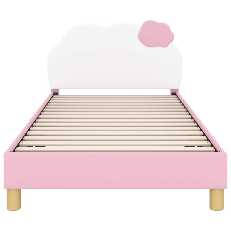 Casa si Gradina - Mobilier - Paturi si accesorii - Paturi - Cadru de pat pentru copii cu spatar Roz 90 x 200 cm PU - Infinity.ro