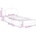 Casa si Gradina - Mobilier - Paturi si accesorii - Paturi - Cadru de pat pentru copii cu spatar Crem 80 x 200 cm - Infinity.ro