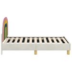Casa si Gradina - Mobilier - Paturi si accesorii - Paturi - Cadru de pat pentru copii cu spatar Crem 70 x 140 cm Catifea - Infinity.ro