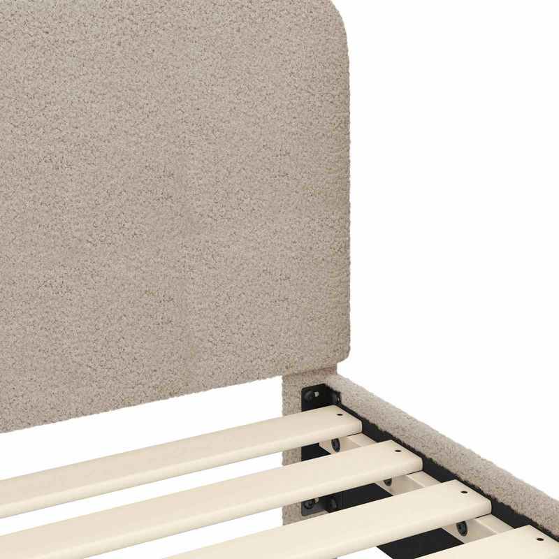 Casa si Gradina - Mobilier - Paturi si accesorii - Paturi - Cadru de pat pentru copii cu spatar Gri deschis 70 x 140 cm - Infinity.ro