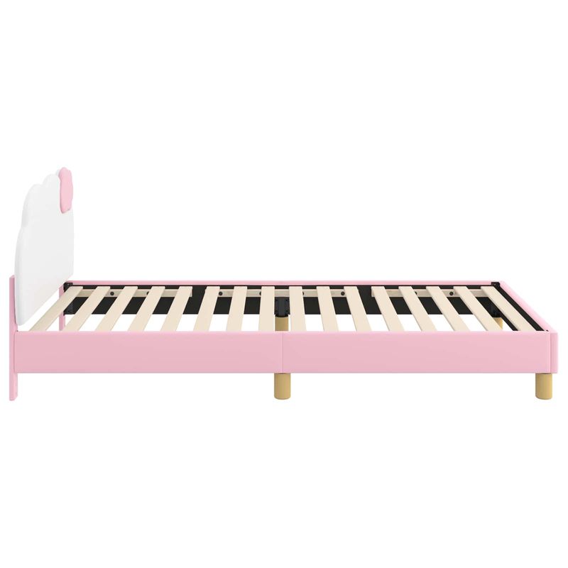 Casa si Gradina - Mobilier - Paturi si accesorii - Paturi - Cadru de pat pentru copii cu spatar Roz 90 x 200 cm PU - Infinity.ro