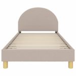 Casa si Gradina - Mobilier - Paturi si accesorii - Paturi - Cadru de pat pentru copii cu spatar Gri deschis 90 x 190 cm - Infinity.ro