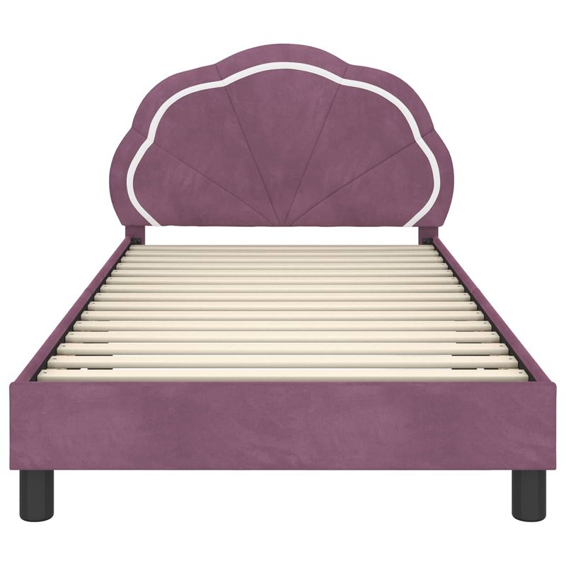 Casa si Gradina - Mobilier - Paturi si accesorii - Paturi - Cadru de pat pentru copii cu spatar Violet 80 x 200 cm Catifea - Infinity.ro