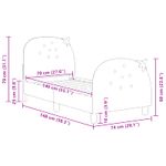 Casa si Gradina - Mobilier - Paturi si accesorii - Paturi - Cadru de pat pentru copii cu spatar Roz 70 x 140 cm Catifea - Infinity.ro