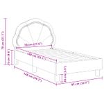 Casa si Gradina - Mobilier - Paturi si accesorii - Paturi - Cadru de pat pentru copii cu spatar Gri deschis 70 x 140 cm - Infinity.ro