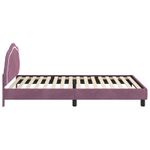 Casa si Gradina - Mobilier - Paturi si accesorii - Paturi - Cadru de pat pentru copii cu spatar Violet 80 x 200 cm Catifea - Infinity.ro
