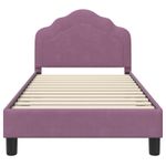Casa si Gradina - Mobilier - Paturi si accesorii - Paturi - Cadru de pat pentru copii cu spatar Violet 80 x 160 cm Catifea - Infinity.ro