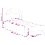 Casa si Gradina - Mobilier - Paturi si accesorii - Paturi - Cadru de pat pentru copii cu spatar Crem 70 x 140 cm Catifea - Infinity.ro
