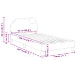 Casa si Gradina - Mobilier - Paturi si accesorii - Paturi - Cadru de pat pentru copii cu spatar Roz 90 x 200 cm PU - Infinity.ro