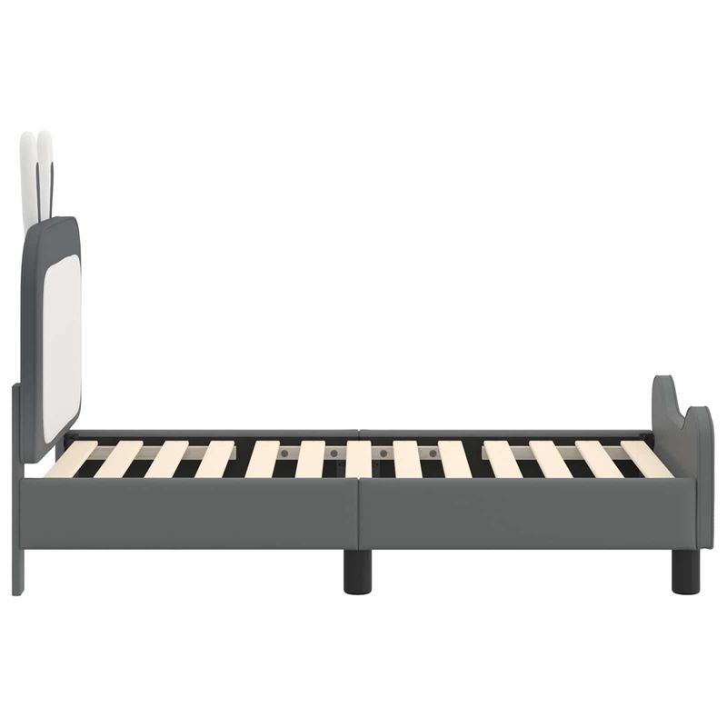 Casa si Gradina - Mobilier - Paturi si accesorii - Paturi - Cadru de pat pentru copii cu spatar Gri deschis 70 x 140 cm PU - Infinity.ro