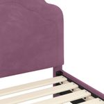 Casa si Gradina - Mobilier - Paturi si accesorii - Paturi - Cadru de pat pentru copii cu spatar Violet 90 x 190 cm Catifea - Infinity.ro