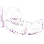 Casa si Gradina - Mobilier - Paturi si accesorii - Paturi - Cadru de pat pentru copii cu spatar Roz 70 x 140 cm Catifea - Infinity.ro