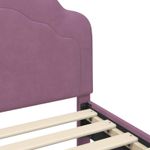 Casa si Gradina - Mobilier - Paturi si accesorii - Paturi - Cadru de pat pentru copii cu spatar Violet 80 x 160 cm Catifea - Infinity.ro
