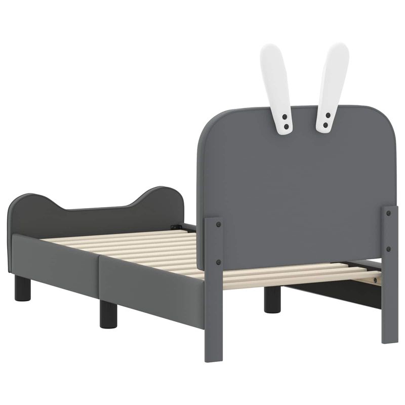 Casa si Gradina - Mobilier - Paturi si accesorii - Paturi - Cadru de pat pentru copii cu spatar Gri deschis 70 x 140 cm PU - Infinity.ro