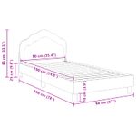 Casa si Gradina - Mobilier - Paturi si accesorii - Paturi - Cadru de pat pentru copii cu spatar Violet 90 x 190 cm Catifea - Infinity.ro
