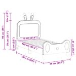 Casa si Gradina - Mobilier - Paturi si accesorii - Paturi - Cadru de pat pentru copii cu spatar Gri deschis 70 x 140 cm PU - Infinity.ro