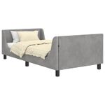 Casa si Gradina - Mobilier - Paturi si accesorii - Paturi - Cadru de pat pentru copii cu spatar Gri deschis 80 x 200 cm - Infinity.ro