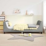 Casa si Gradina - Mobilier - Paturi si accesorii - Paturi - Cadru de pat pentru copii cu spatar Gri deschis 80 x 200 cm - Infinity.ro