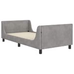 Casa si Gradina - Mobilier - Paturi si accesorii - Paturi - Cadru de pat pentru copii cu spatar Gri deschis 80 x 200 cm - Infinity.ro