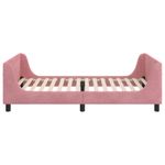 Casa si Gradina - Mobilier - Paturi si accesorii - Paturi - Cadru de pat pentru copii cu spatar Roz 90 x 200 cm Catifea - Infinity.ro
