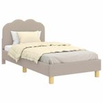 Casa si Gradina - Mobilier - Paturi si accesorii - Paturi - Cadru de pat pentru copii cu spatar Gri deschis 80 x 160 cm - Infinity.ro