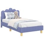 Casa si Gradina - Mobilier - Paturi si accesorii - Paturi - Cadru de pat pentru copii cu spatar Albastru Jeans 80 x 160 cm - Infinity.ro