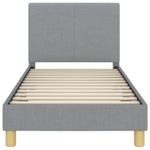 Casa si Gradina - Mobilier - Paturi si accesorii - Paturi - Cadru de pat pentru copii cu spatar Gri deschis 80 x 160 cm - Infinity.ro