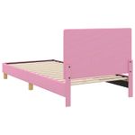 Casa si Gradina - Mobilier - Paturi si accesorii - Paturi - Cadru de pat pentru copii cu spatar Roz 80 x 200 cm tesatura - Infinity.ro
