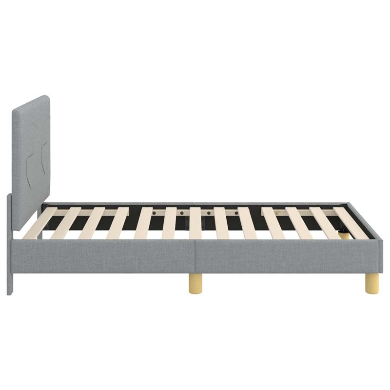 Casa si Gradina - Mobilier - Paturi si accesorii - Paturi - Cadru de pat pentru copii cu spatar Gri deschis 80 x 160 cm - Infinity.ro
