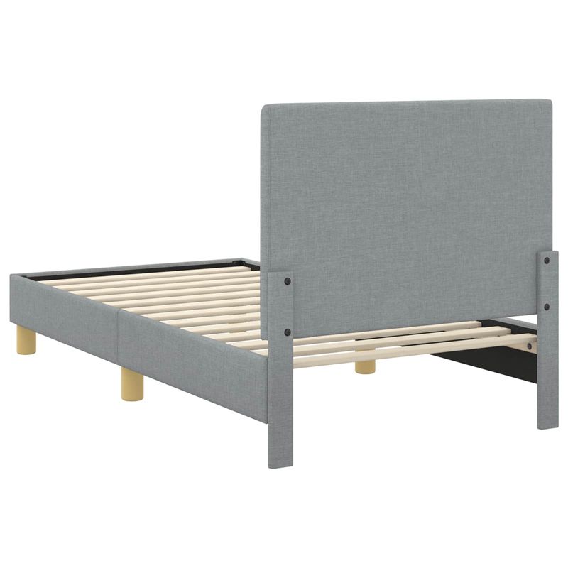 Casa si Gradina - Mobilier - Paturi si accesorii - Paturi - Cadru de pat pentru copii cu spatar Gri deschis 80 x 160 cm - Infinity.ro