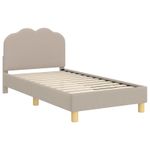 Casa si Gradina - Mobilier - Paturi si accesorii - Paturi - Cadru de pat pentru copii cu spatar Gri deschis 80 x 160 cm - Infinity.ro