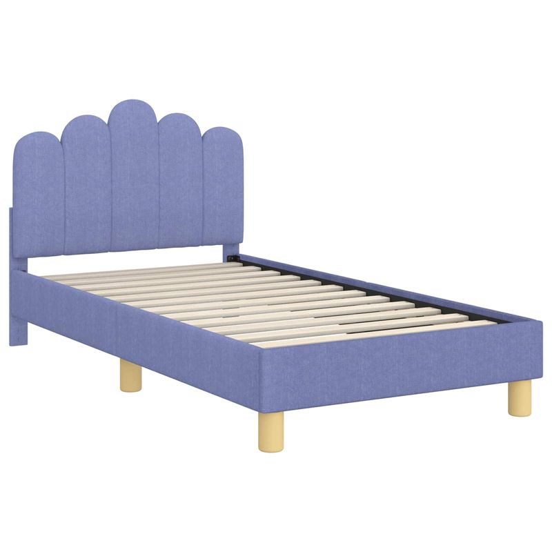 Casa si Gradina - Mobilier - Paturi si accesorii - Paturi - Cadru de pat pentru copii cu spatar Albastru Jeans 80 x 160 cm - Infinity.ro