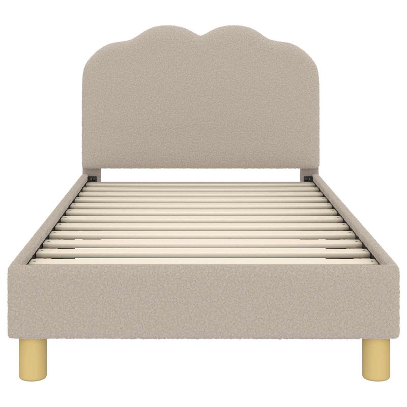 Casa si Gradina - Mobilier - Paturi si accesorii - Paturi - Cadru de pat pentru copii cu spatar Gri deschis 80 x 160 cm - Infinity.ro