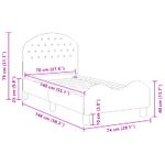 Casa si Gradina - Mobilier - Paturi si accesorii - Paturi - Cadru de pat pentru copii cu spatar Gri inchis 70 x 140 cm - Infinity.ro