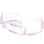 Casa si Gradina - Mobilier - Paturi si accesorii - Paturi - Cadru de pat pentru copii cu spatar Roz 80 x 200 cm Catifea - Infinity.ro