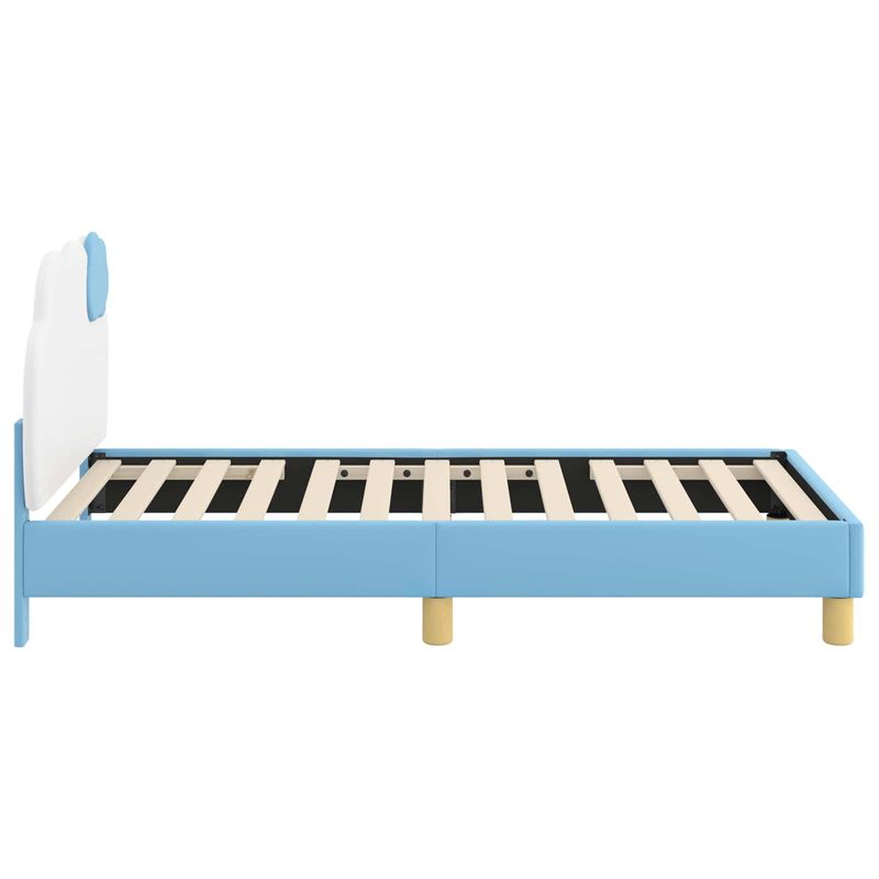 Casa si Gradina - Mobilier - Paturi si accesorii - Paturi - Cadru de pat pentru copii cu spatar albastru 80 x 160 cm PU - Infinity.ro