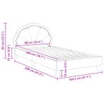 Casa si Gradina - Mobilier - Paturi si accesorii - Paturi - Cadru de pat pentru copii cu spatar Gri deschis 90 x 200 cm - Infinity.ro