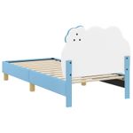 Casa si Gradina - Mobilier - Paturi si accesorii - Paturi - Cadru de pat pentru copii cu spatar albastru 80 x 160 cm PU - Infinity.ro
