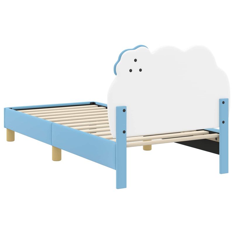 Casa si Gradina - Mobilier - Paturi si accesorii - Paturi - Cadru de pat pentru copii cu spatar albastru 80 x 160 cm PU - Infinity.ro