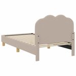Casa si Gradina - Mobilier - Paturi si accesorii - Paturi - Cadru de pat pentru copii cu spatar Gri deschis 80 x 160 cm - Infinity.ro