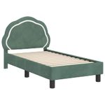 Casa si Gradina - Mobilier - Paturi si accesorii - Paturi - Cadru de pat pentru copii cu spatar Verde Marii 70 x 140 cm - Infinity.ro