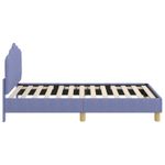 Casa si Gradina - Mobilier - Paturi si accesorii - Paturi - Cadru de pat pentru copii cu spatar Albastru Jeans 80 x 160 cm - Infinity.ro