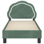 Casa si Gradina - Mobilier - Paturi si accesorii - Paturi - Cadru de pat pentru copii cu spatar Verde Marii 70 x 140 cm - Infinity.ro
